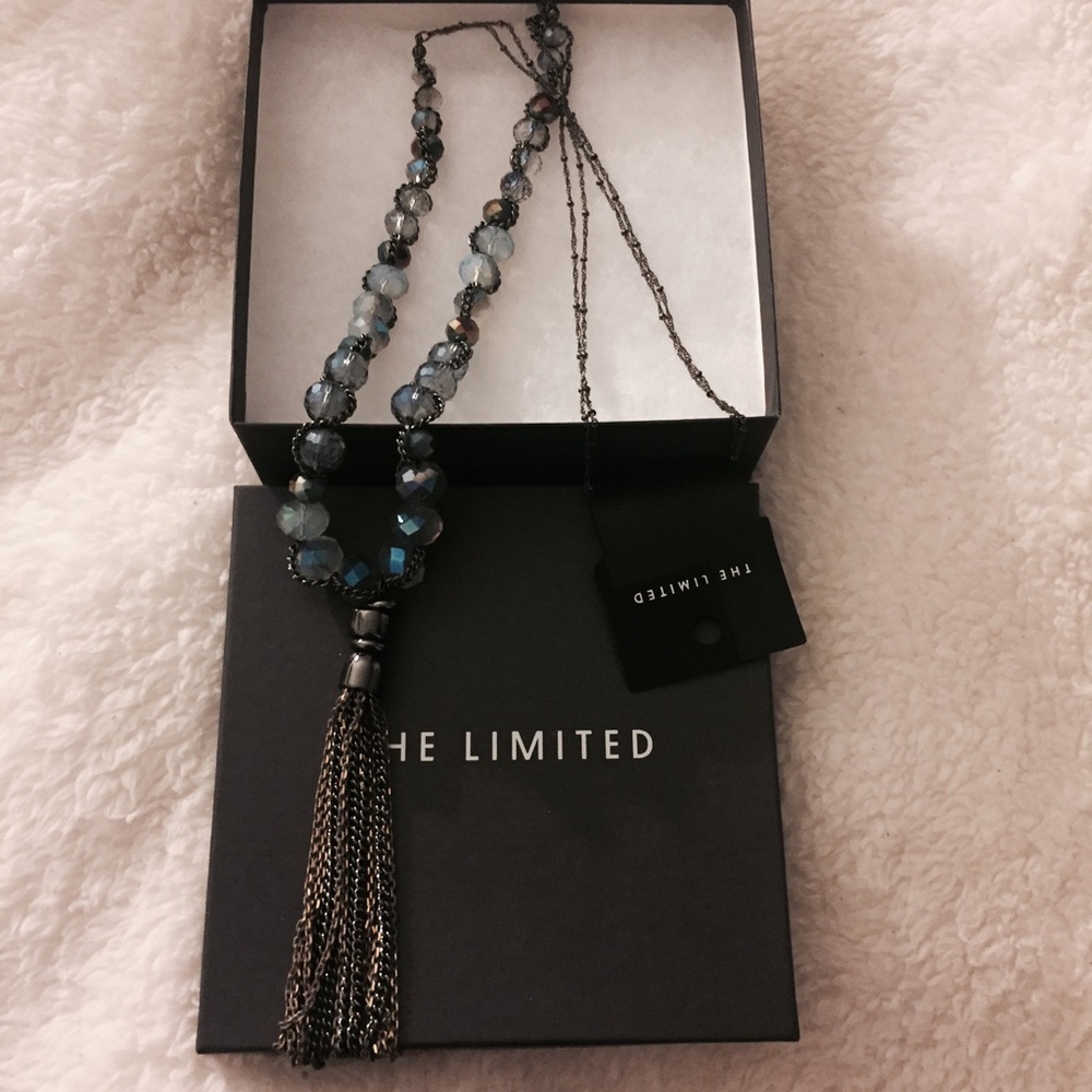 New The Limited Beautiful Beaded Long Necklace